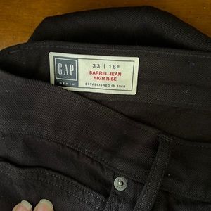 Gap high rise barrel jeans